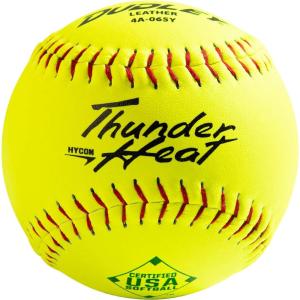 imageDudley 12quot USASB Thunder Hycon Leather Slowpitch Softball  12 Pack