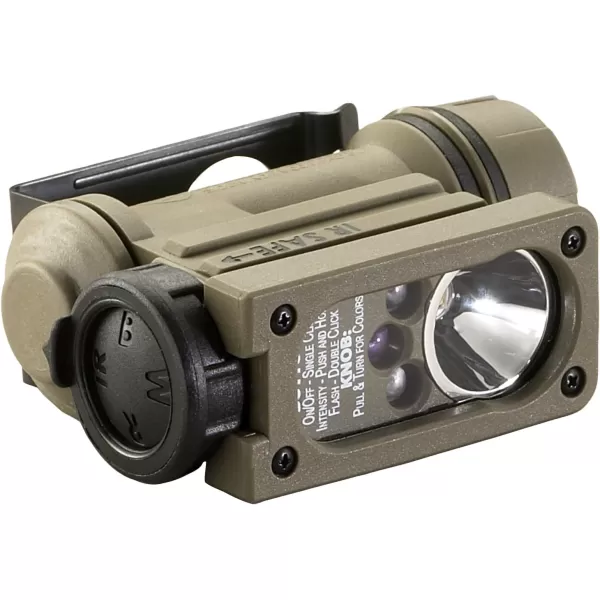 Streamlight 14533 Sidewinder Compact II Aviation Model 47-Lumen Flashlight with NVG Mount, White, Green, Blue and IR LEDs, Coyote