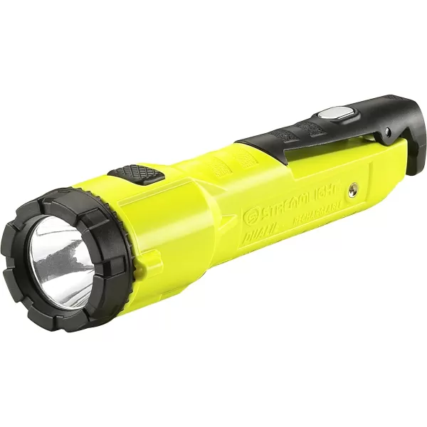 Streamlight 68785 Dualie 275-Lumen Multi-Function, Intrinsically Safe, Rechargeable Flashlight with Magnetic Clip, Without Charger, Yellow