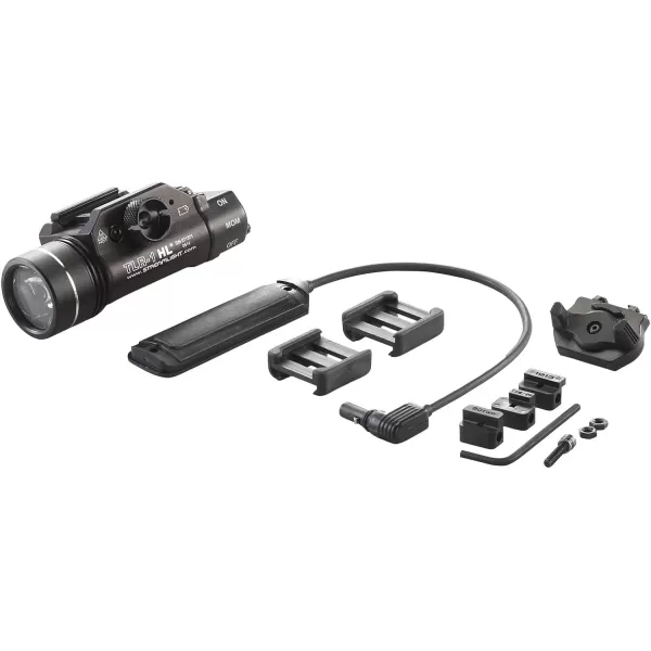 Streamlight 69262 TLR-1 HL 1000-Lumen Weapon Mounted Light with Long Gun Kit, Includes Safe Off Remote and Standard Switches, Remote Pressure Switch, Mounting Clips, Black