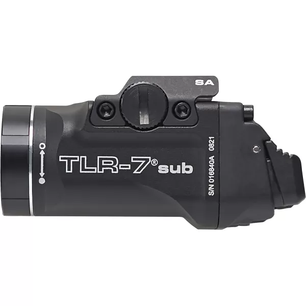 Streamlight 69401 TLR-7 Sub 500-Lumen Pistol Light Without Laser Designed Exclusively and Solely for Railed Sig Sauer P365 &amp; P365 XL, Includes Mounting Kit, and Key, Black