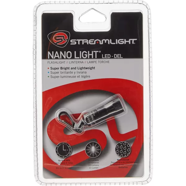 Streamlight 73001 Nano 10-Lumen Miniature Keychain LED Flashlight, Black 