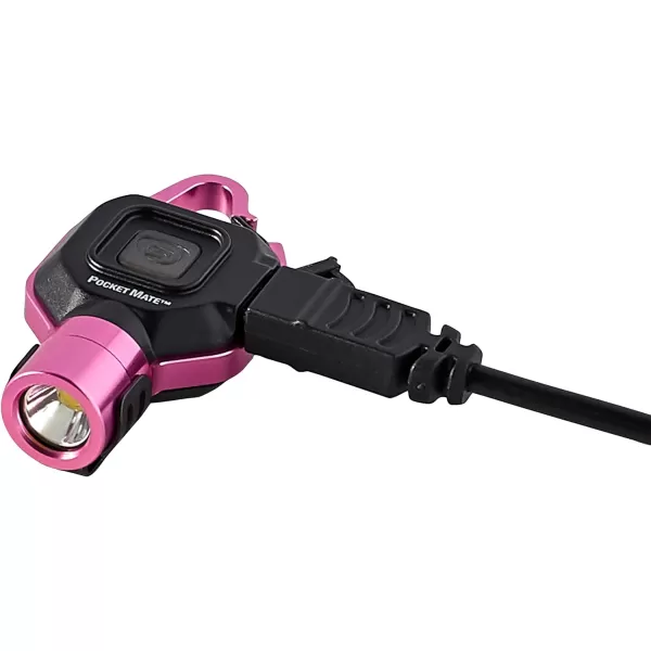 Streamlight 73303 Pocket Mate 325-Lumen Pocket Keychain/Clip-on USB Rechargeable Flashlight, Pink