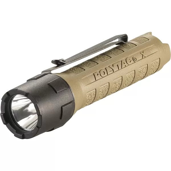 Streamlight 88615 PolyTac X USB 600-Lumen Multi-Fuel Professional Tactical Flashlight, Box, Coyote