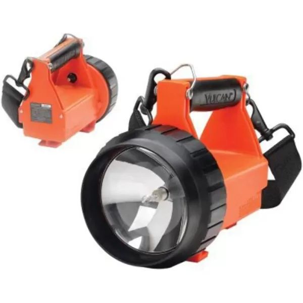 Streamlight 44411 Fire Vulcan Flashlight with Dual Rear LEDs, Quick Release Shoulder Strap and without Charger, Orange