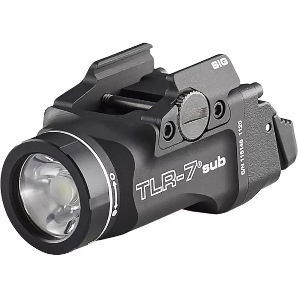 Streamlight 69401 TLR-7 Sub 500-Lumen Pistol Light Without Laser Designed Exclusively and Solely for Railed Sig Sauer P365 &amp; P365 XL, Includes Mounting Kit, and Key, Black