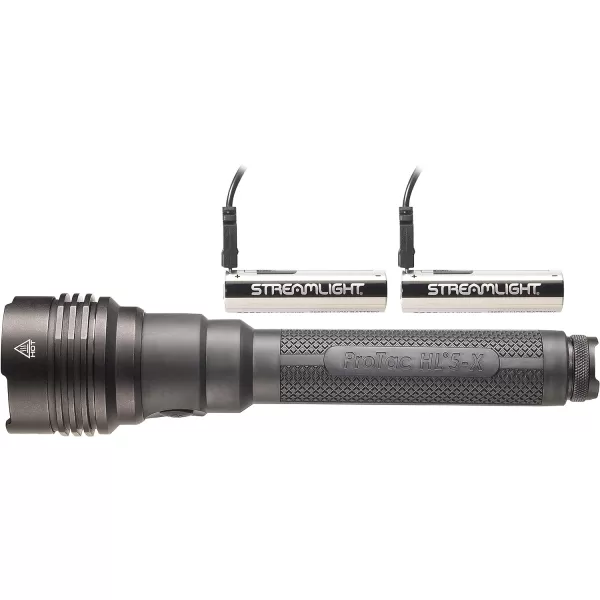 Streamlight 88081 ProTac HL 5-X USB 3500-Lumen Rechargeable Flashlight With 2 SL-B26 Battery Pack, Dual USB Cord and Wrist Lanyard, Black - Box Packaged