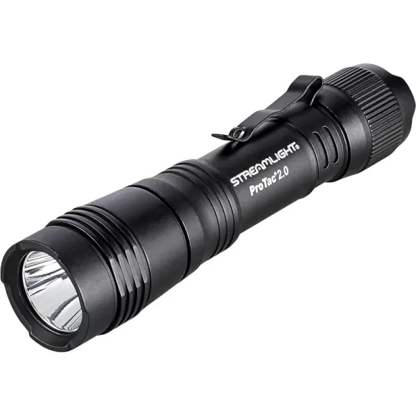 Streamlight 89000 ProTac 2.0 2000-Lumen Rechargeable Tactical Flashlight with USB C Cable, and Holster, Box, Black