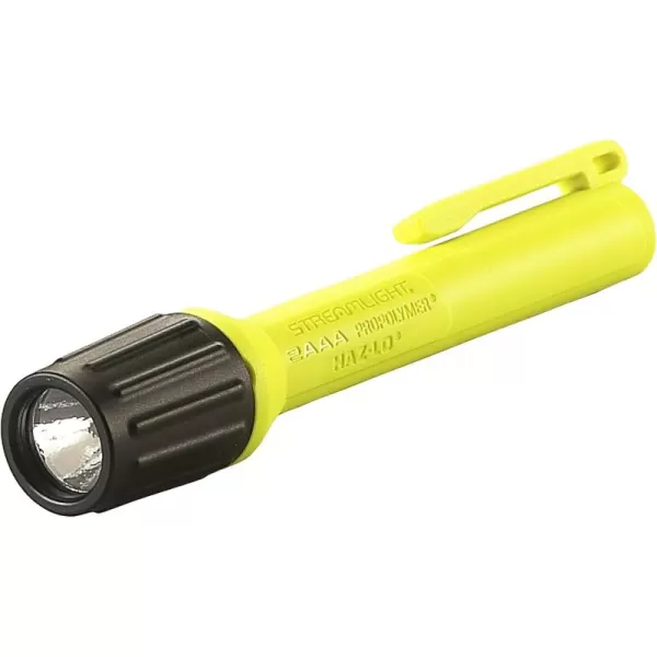 Streamlight 2AAA ProPolymer HAZ-LO with Alkaline Batteries, 66500 - Clam - Yellow