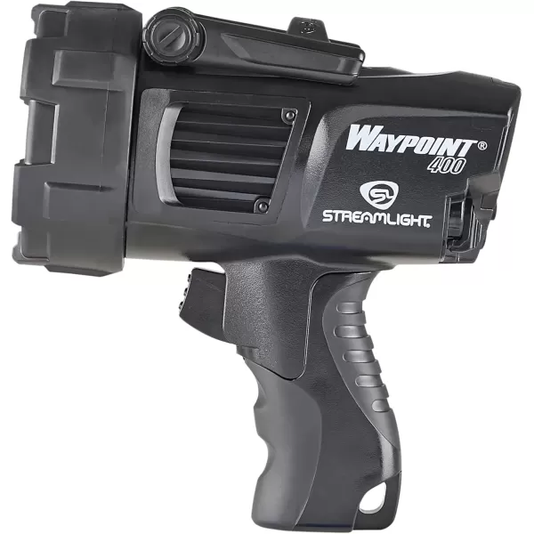 imageStreamlight 44911 Waypoint 400 Rechargeable 1400Lumen Long Range PistolGrip Spotlight with 120V AC Charger and Polymer HolderMount BlackBlack