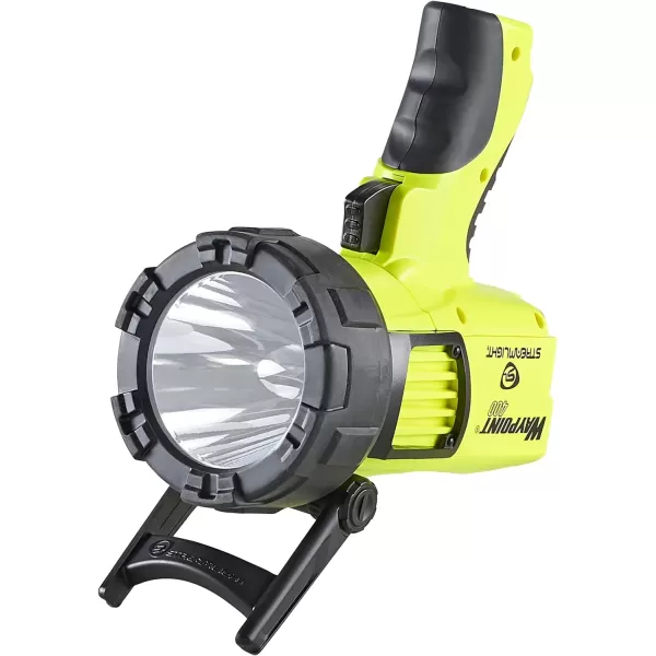 imageStreamlight 44911 Waypoint 400 Rechargeable 1400Lumen Long Range PistolGrip Spotlight with 120V AC Charger and Polymer HolderMount BlackYellow