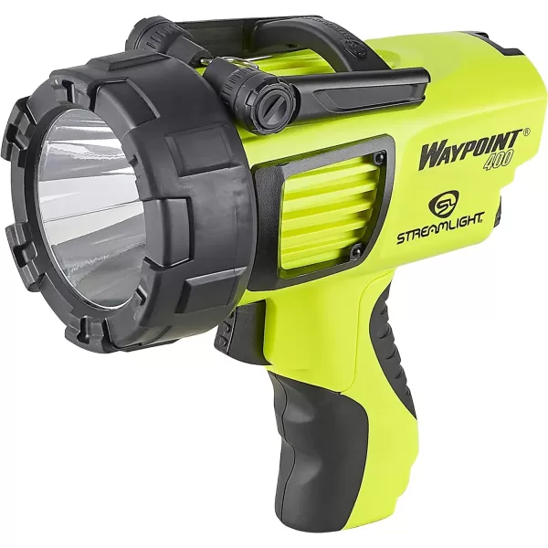 imageStreamlight 44911 Waypoint 400 Rechargeable 1400Lumen Long Range PistolGrip Spotlight with 120V AC Charger and Polymer HolderMount BlackYellow