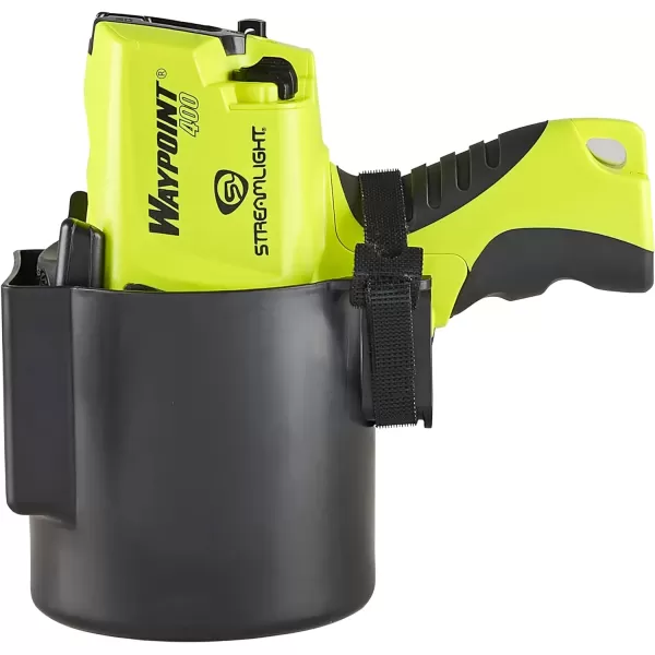 imageStreamlight 44911 Waypoint 400 Rechargeable 1400Lumen Long Range PistolGrip Spotlight with 120V AC Charger and Polymer HolderMount BlackYellow