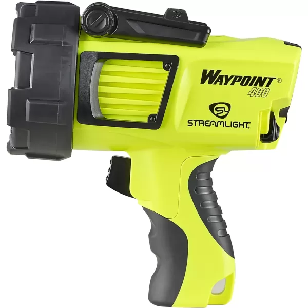 imageStreamlight 44911 Waypoint 400 Rechargeable 1400Lumen Long Range PistolGrip Spotlight with 120V AC Charger and Polymer HolderMount BlackYellow