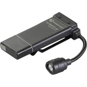 imageStreamlight 61126 ClipMate 70Lumen USB Rechargeable Compact ClipOn Light with 120Volt AC Wall Adapter Black with White and Red LEDsWithout AC Adapter