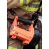 imageStreamlight 44450 Fire Vulcan 180Lumen LED Flashlight with Standard System Includes ACDC Charger Dual Rear LEDs and Quick Release Shoulder Strap Orange120Volt AC12V DC Charger