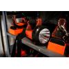 imageStreamlight 44450 Fire Vulcan 180Lumen LED Flashlight with Standard System Includes ACDC Charger Dual Rear LEDs and Quick Release Shoulder Strap Orange120Volt AC12V DC Charger