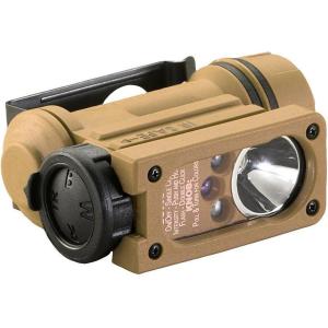 imageStreamlight 14102 Sidewinder Compact 55Lumens Hands Free Military Flashlight with Helmet Mount ampamp Lithium Battery in Clamshell Coyote