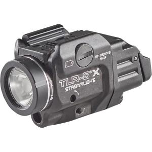 imageStreamlight 69414 TLR8 X 500Lumen Tactical Weapon Light with Integrated Red Aiming Laser for Select Handguns Includes Rear Switch Options Mounting Kit and Keys Black