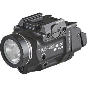 imageStreamlight 69478 TLR8 HLX G sub USB 1000Lumen Weapon RailMounted Rechargeable Tactical Flashlight with Integrated Green Aiming Laser for Select 1913 Only Black