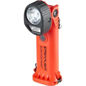 imageStreamlight 91804 Survivor Pivot USB 325Lumen Right Angle Articulating Dual Beam Rechargeable Flashlight with Clip Orange