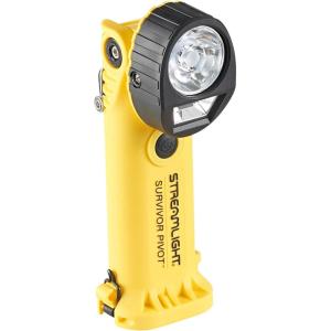 imageStreamlight 91814 Survivor Pivot USB 325Lumen Right Angle Articulating Dual Beam Rechargeable Flashlight with Clip Yellow