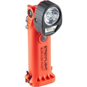 imageStreamlight 91838 Survivor Pivot USB 325Lumen Right Angle Articulating Dual Beam Rechargeable Flashlight with Magnet and Clip Orange