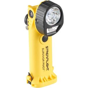 imageStreamlight 91839 Survivor Pivot USB 325Lumen Right Angle Articulating Dual Beam Rechargeable Flashlight with Magnet and Clip Yellow