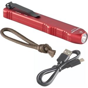 imageStreamlight 88814 Wedge 300Lumen Slim Everyday Carry Flashlight Includes USBC Cable and Lanyard Red