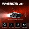imageStreamlight 69442 TLR RM 1 500Lumen LowProfile Rail Mounted Tactical Lighting System with Dual Remote Switch Rail Locating Keys Mounting Clips and CR123A Battery Black