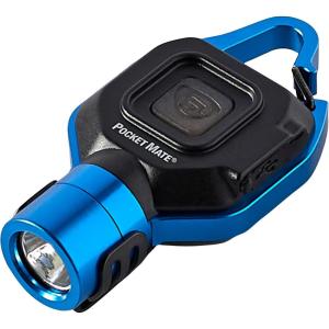imageStreamlight 73300 Pocket Mate 325Lumen KeychainClipon USB Rechargeable Flashlight SilverBlue