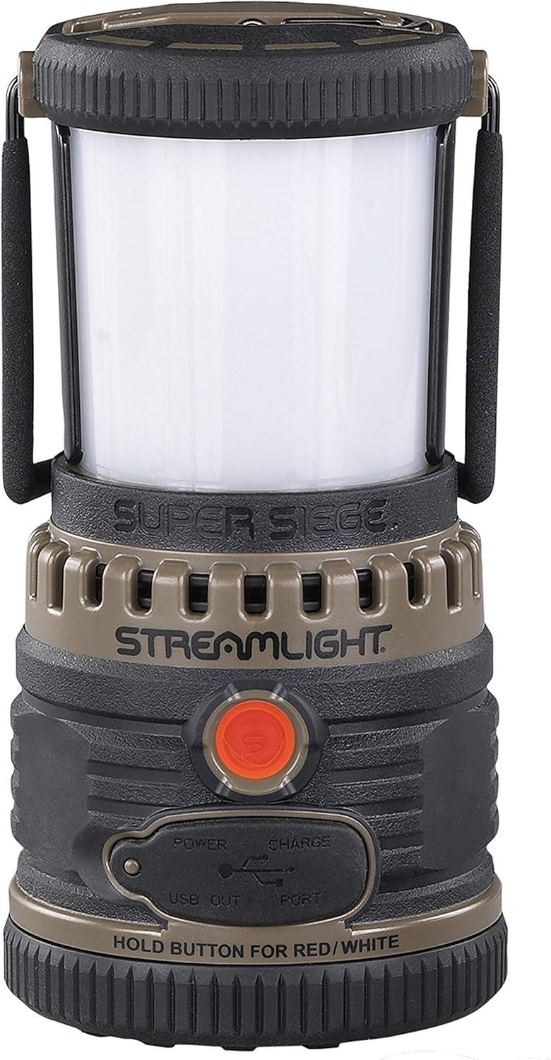 imageStreamlight 44947 Super Siege 1100Lumen Rechargeable Lantern with 120Volt AC Charger CoyoteCoyote
