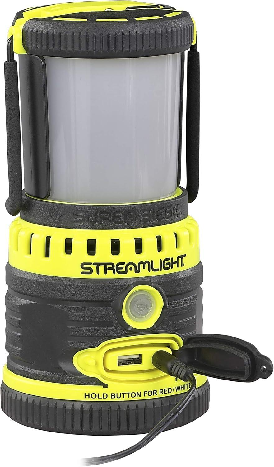 imageStreamlight 44947 Super Siege 1100Lumen Rechargeable Lantern with 120Volt AC Charger CoyoteYellow