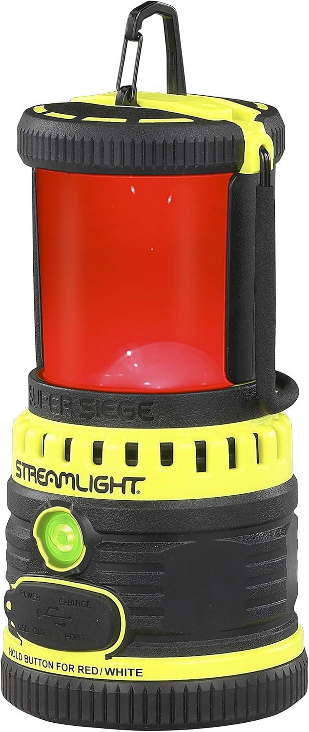 imageStreamlight 44947 Super Siege 1100Lumen Rechargeable Lantern with 120Volt AC Charger CoyoteYellow