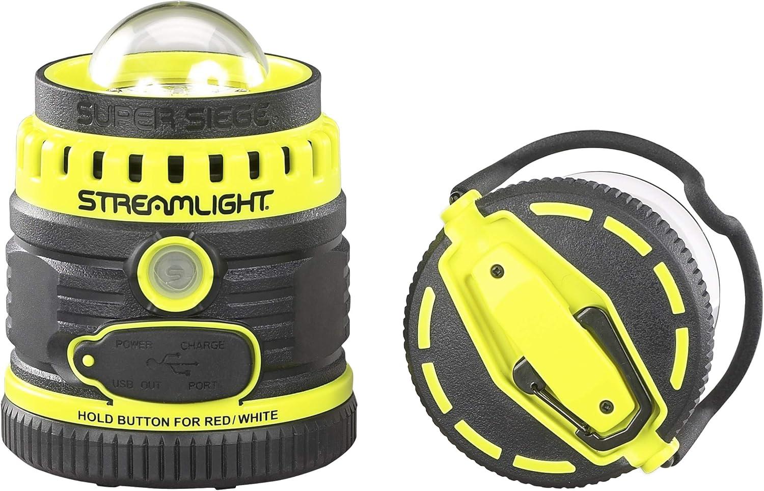 imageStreamlight 44947 Super Siege 1100Lumen Rechargeable Lantern with 120Volt AC Charger CoyoteYellow