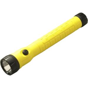 imageStreamlight 76413 PolyStinger LED HAZLO Intrinsically Safe Rechargeable Flashlight with 120Volt AC Charger Yellow  130 LumensYellow