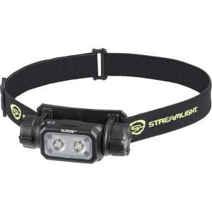 imageStreamlight 89019 Sledge 1000Lumen Max 600Lumen Standard 1800Candela Rechargeable LowProfile LED Headlamp with Elastic and Rubber Hard Hat Straps Black