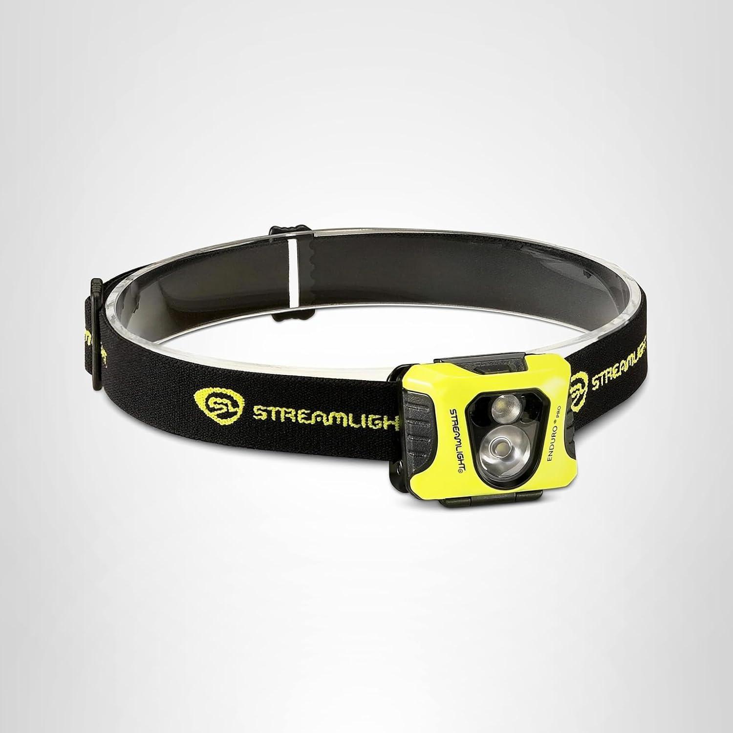 imageStreamlight 61420 Enduro Pro 200Lumen 2250Candela UltraLight LED Headlamp with AA Batteries and Elastic Strap Box YellowYellow