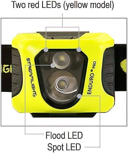 imageStreamlight 61420 Enduro Pro 200Lumen 2250Candela UltraLight LED Headlamp with AA Batteries and Elastic Strap Box YellowYellow