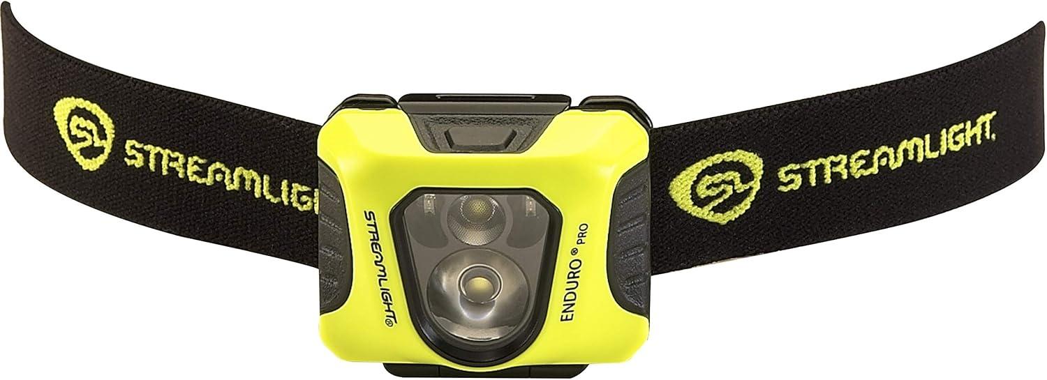 imageStreamlight 61420 Enduro Pro 200Lumen 2250Candela UltraLight LED Headlamp with AA Batteries and Elastic Strap Box YellowYellow