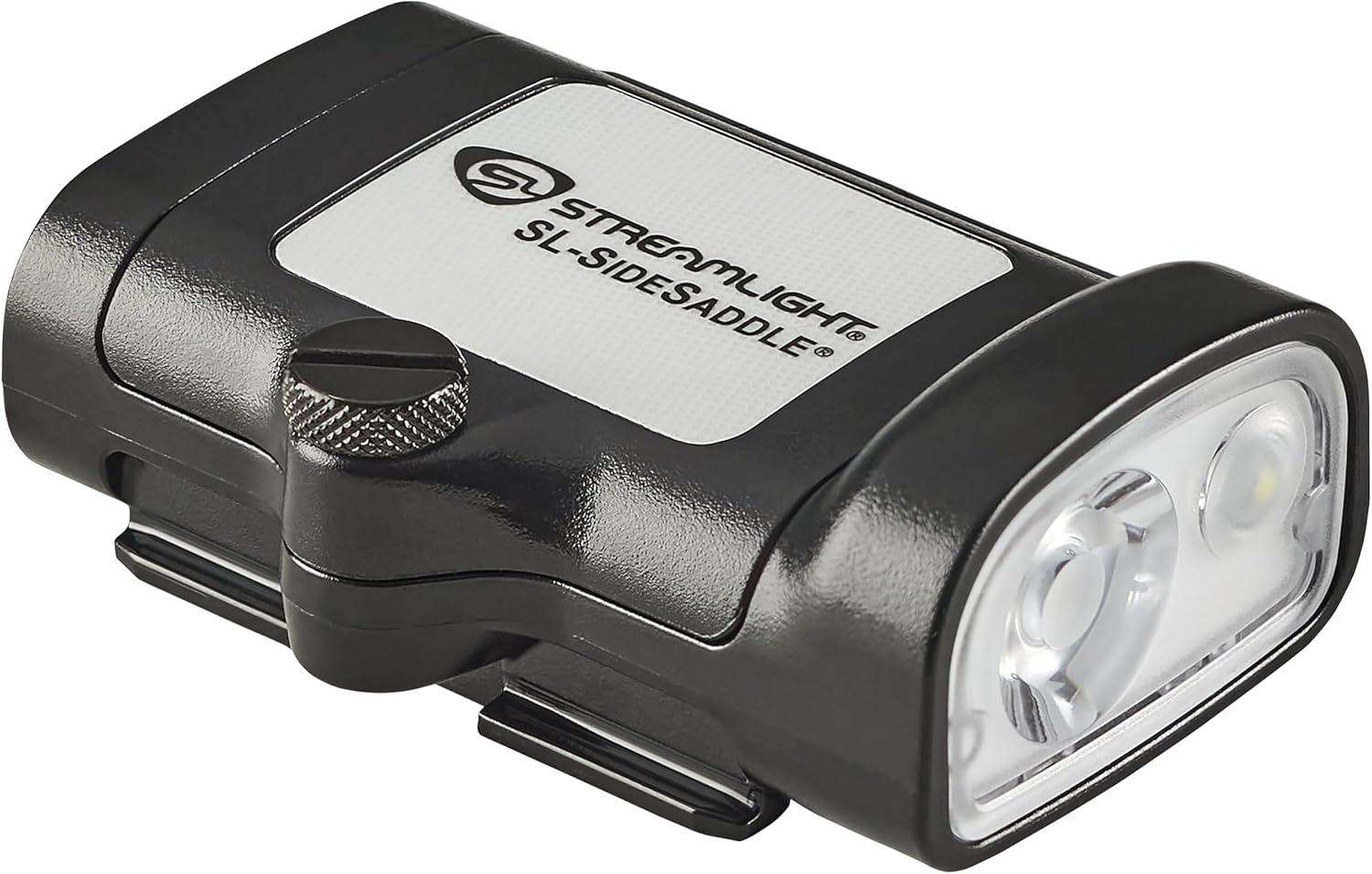 imageStreamlight 61620 SLSidesaddle 250Lumen HandsFree Universal Hard Hat Helmet and Headgear LED Light with Mount Kit and 3 x AAA Alkaline Batteries Black