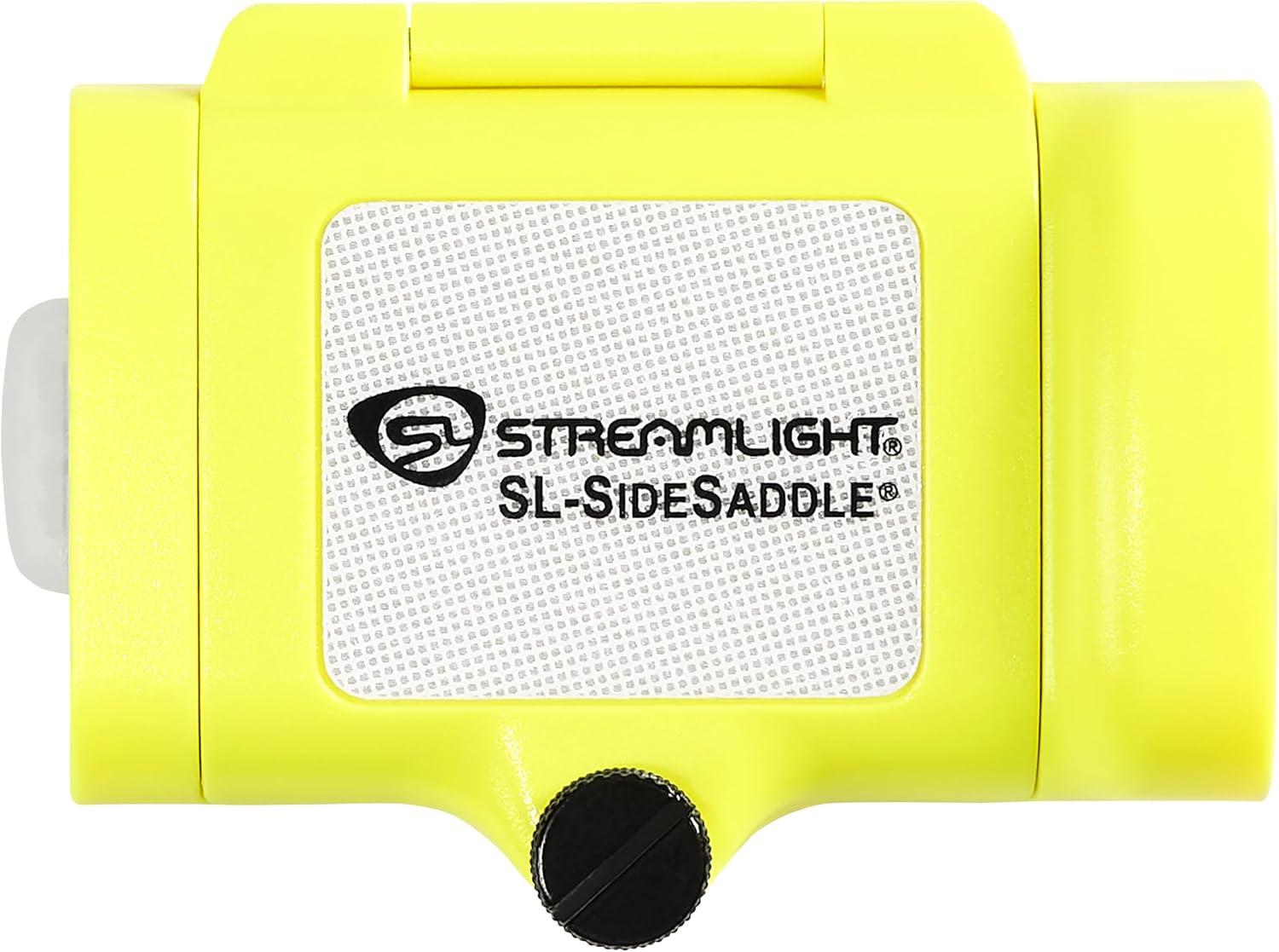 imageStreamlight 61630 SLSidesaddle 250Lumen HandsFree Universal Hard Hat Helmet and Headgear LED Light with Mount Kit and 3 x AAA Alkaline Batteries Yellow
