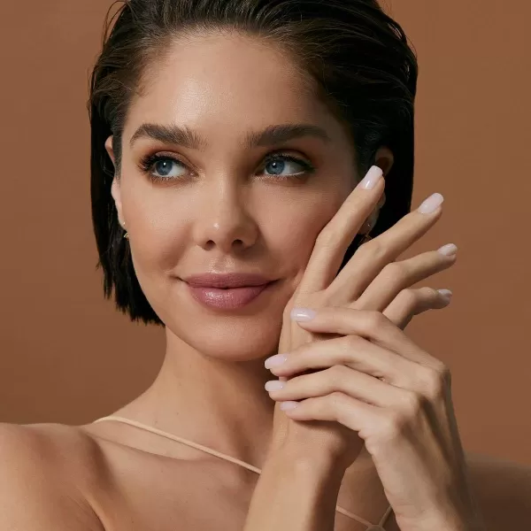 KISS Bare but Better Press On Nails, Nail glue included, Nudies', Nude, Short Size, Squoval Shape, Includes 28 Nails, 2g glue, 1 Manicure Stick, 1 Mini File)
