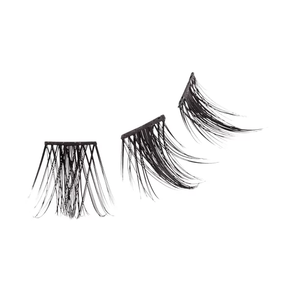 KISS Falscara Multipack False Eyelashes, Lash Clusters, Accent Wisps', 10mm-12mm-14mm, Includes 24 Assorted Lengths Wisps, Contact Lens Friendly, Easy to Apply, Reusable Strip Lashes