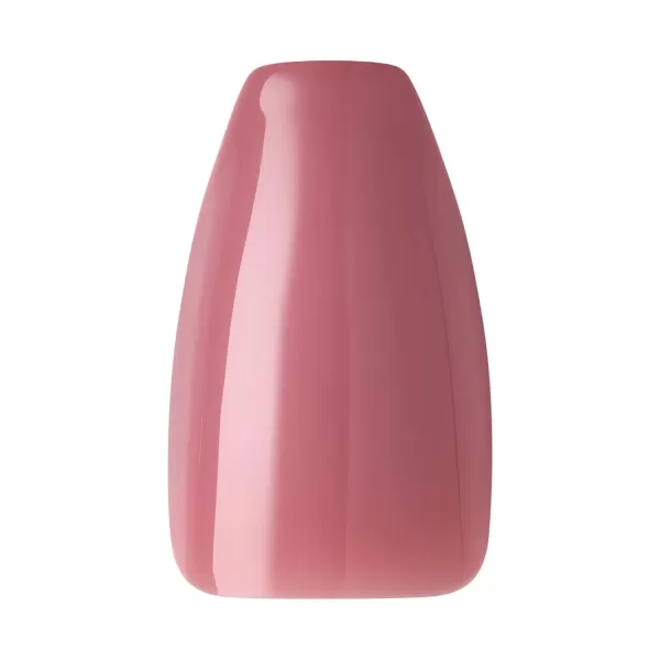 KISS Gel Fantasy Press On Nails, Nail glue included, Countless Times', Pink, Long Size, Coffin Shape, Includes 28 Nails, 2g glue, 1 Manicure Stick, 1 Mini File