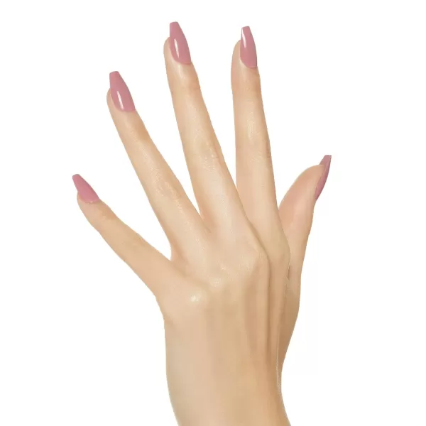 KISS Gel Fantasy Press On Nails, Nail glue included, Countless Times', Pink, Long Size, Coffin Shape, Includes 28 Nails, 2g glue, 1 Manicure Stick, 1 Mini File
