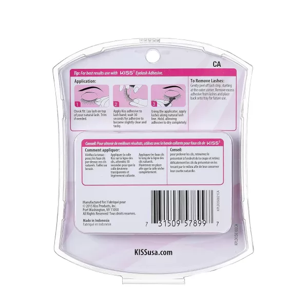 KISS My Lash But Better False Eyelashes, Well Blended', 16 mm, Includes 4 Pairs Of Lashes, Contact Lens Friendly, Easy to Apply, Reusable Strip Lashes