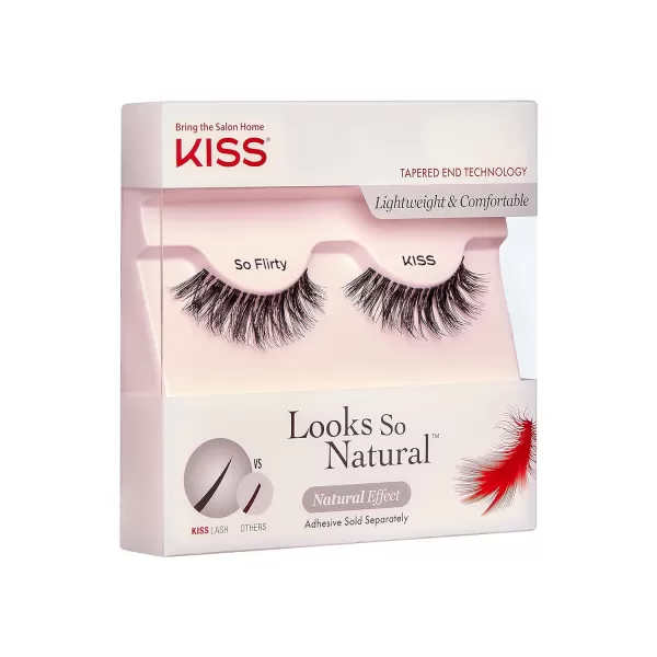KISS My Lash But Better False Eyelashes, Well Blended', 16 mm, Includes 4 Pairs Of Lashes, Contact Lens Friendly, Easy to Apply, Reusable Strip Lashes