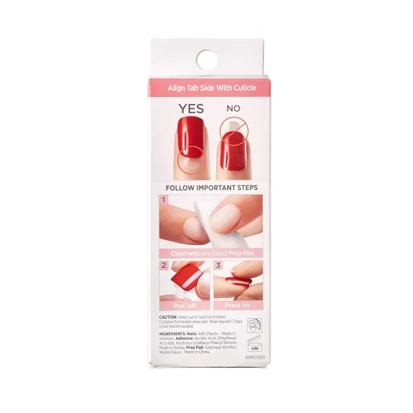 KISS imPRESS No Glue Mani Press On Nails, Design, Before Sunrise', Green, Short Size, Squoval Shape, Includes 30 Nails, Prep Pad, Instructions Sheet, 1 Manicure Stick, 1 Mini File