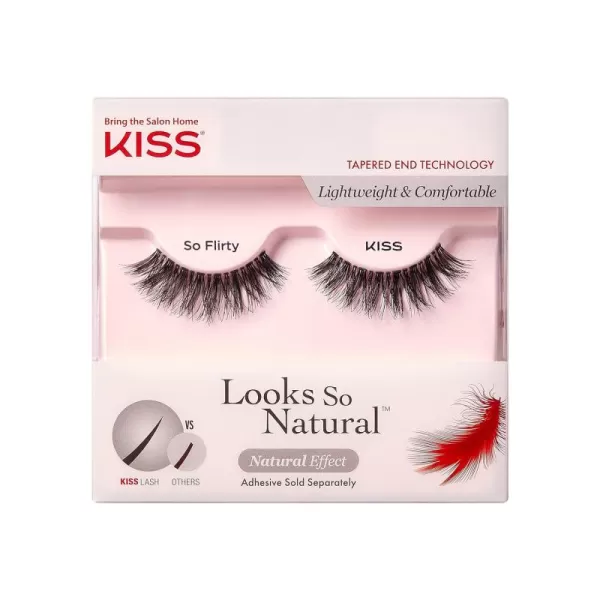 KISS My Lash But Better False Eyelashes, Well Blended', 16 mm, Includes 4 Pairs Of Lashes, Contact Lens Friendly, Easy to Apply, Reusable Strip Lashes
